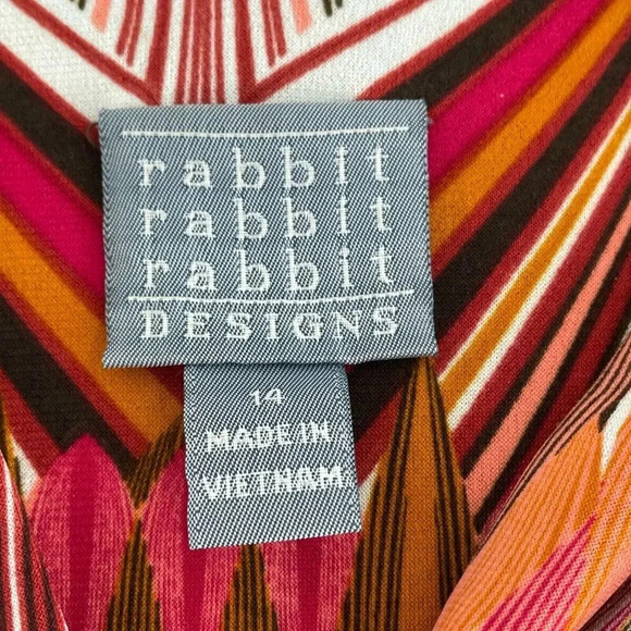 Rabbit Rabbit Designs Multicolor Dress Size 14 Polyester & Spandex 4664 - Picture 3 of 8